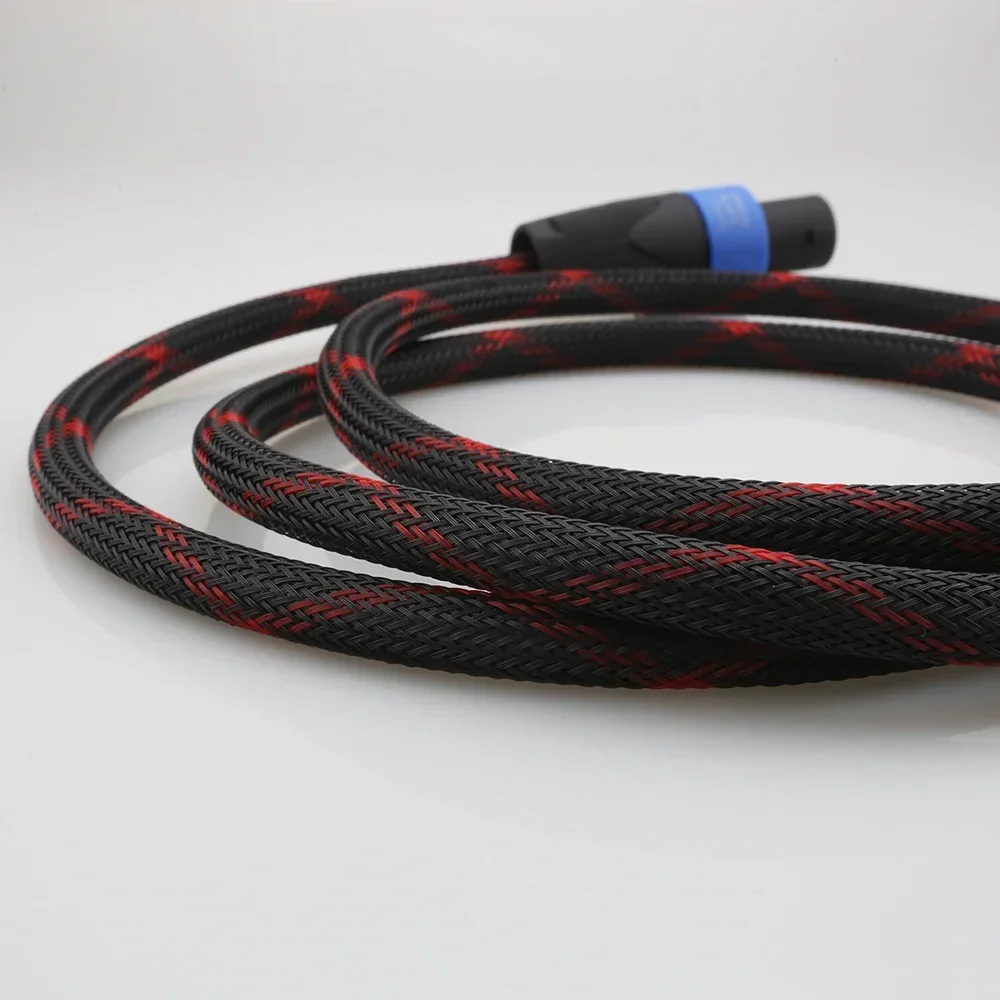 Акустический кабель Audiocrast 4-контактный Speakon для двойного разъема Banana Spade Y для сценического качества Аудиокабель OFC 1M 2M 3M 5M 8M 10M 12M