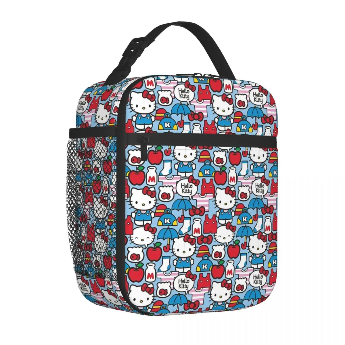 Cartoon Cute Hello Kitty Insulated Lunch Bags Leakproof HelloKitty Lunch Container Thermal Bag Tote Lunch Box Travel Bento Pouch