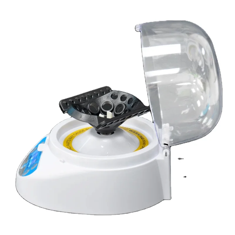 

Mini 7000RPM Palm Centrifuge 2700xg RCF with Two Rotors 8x*1.5/2.0ml 0.2x32 PCR Stripes Hematocrit Centrifuge