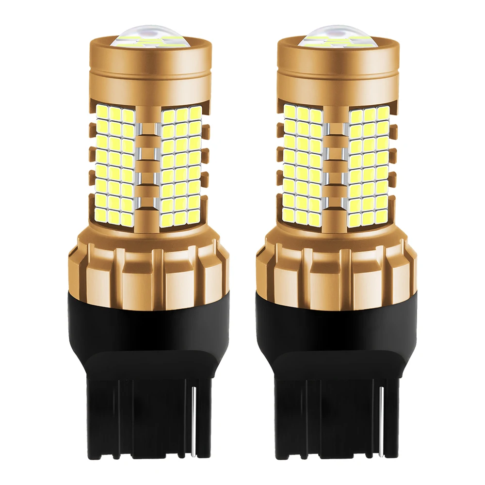 7440 w21w led canbus lâmpada wy21w led luz reversa luzes de ré t20 w21w led canbus livre de erros luz traseira super brilhante flash