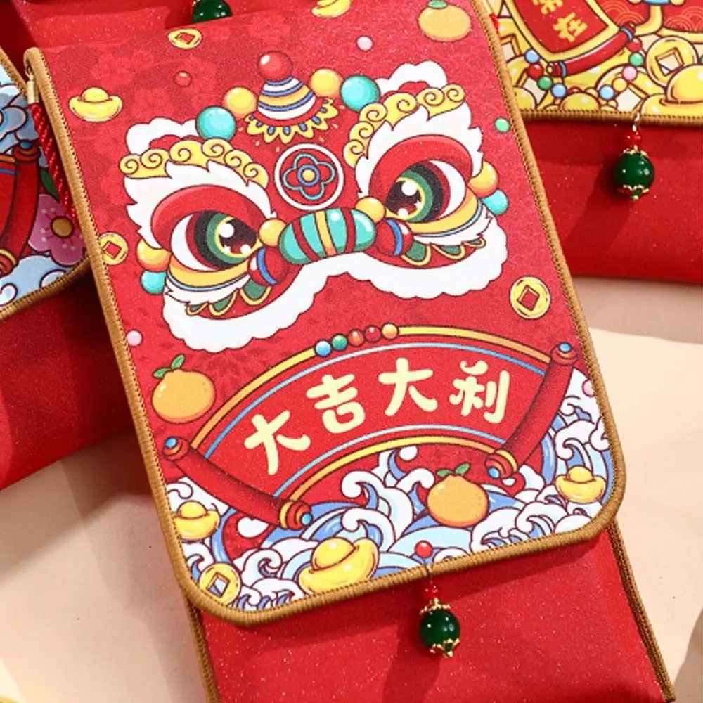 Chinese 2025 Snake Year Red Envelopes Traditional Blessing Lucky Money Pockets Coin Purse Hongbao Money Packet