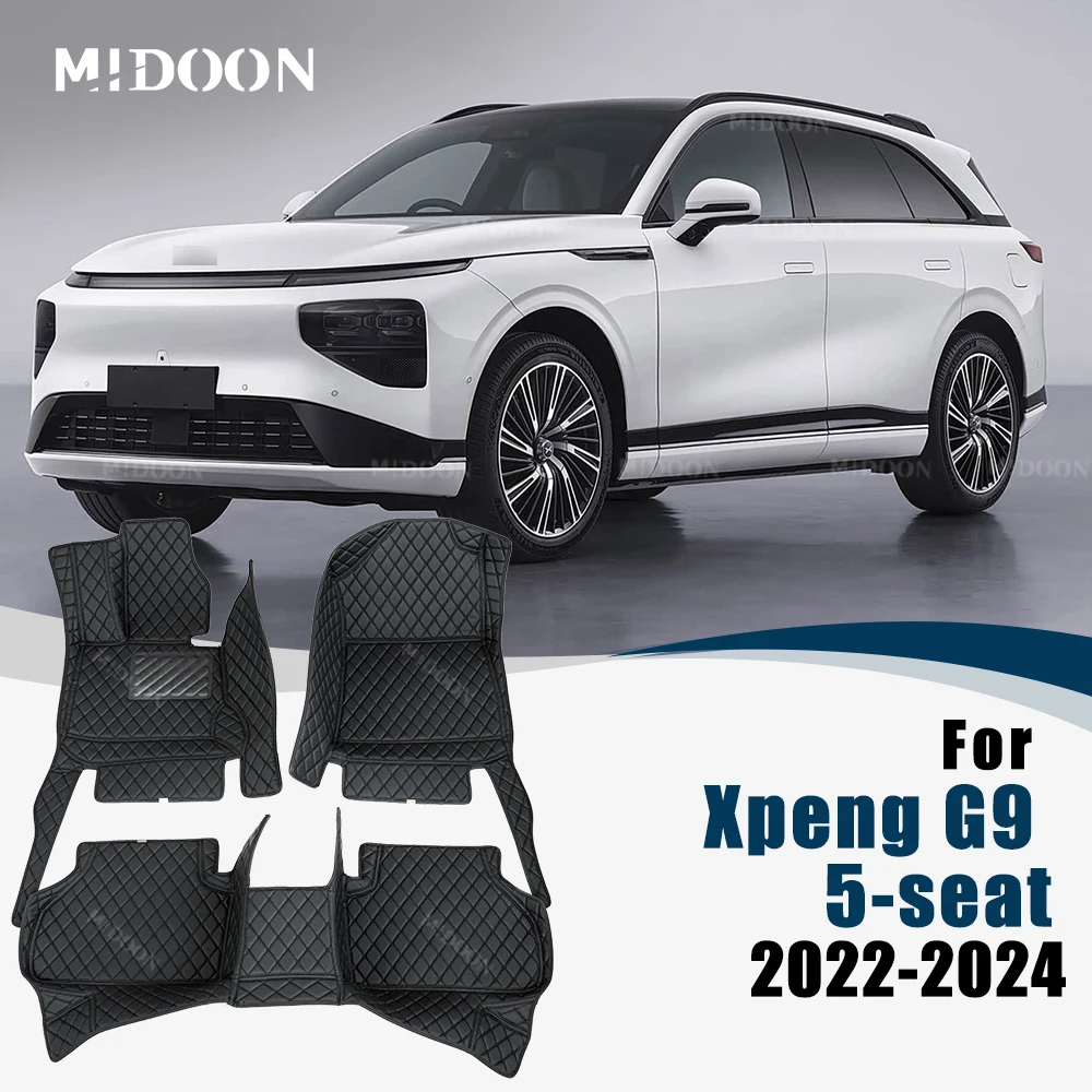 

For Xpeng G9 2022 2023 2024 5-seat Custom Car Floor Mats Automobile Carpet Cover Interior Details Accessories Protective Pad
