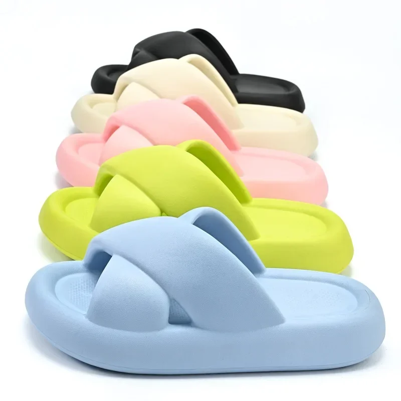 House Slippers Women Slides Sandals Summer Beach Shoes Fashion Soft Flat Platform Flip Flops Female Bathroom Slipper Footwear