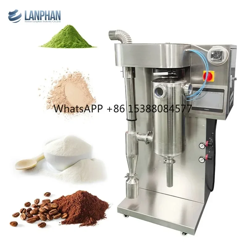 Laboratory Small Scale  Instant Coffee Milk Powder Atomizer Spray Dryer Machine 2l/hr