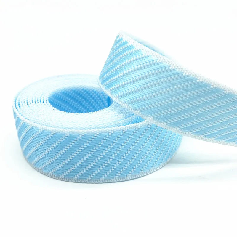 2 Yards 22mm Color Diagonal Stripes Edging Webbing Luggage Straps Pet Collar  Watch Strap Sewing Bag Belt Accessories #Ro