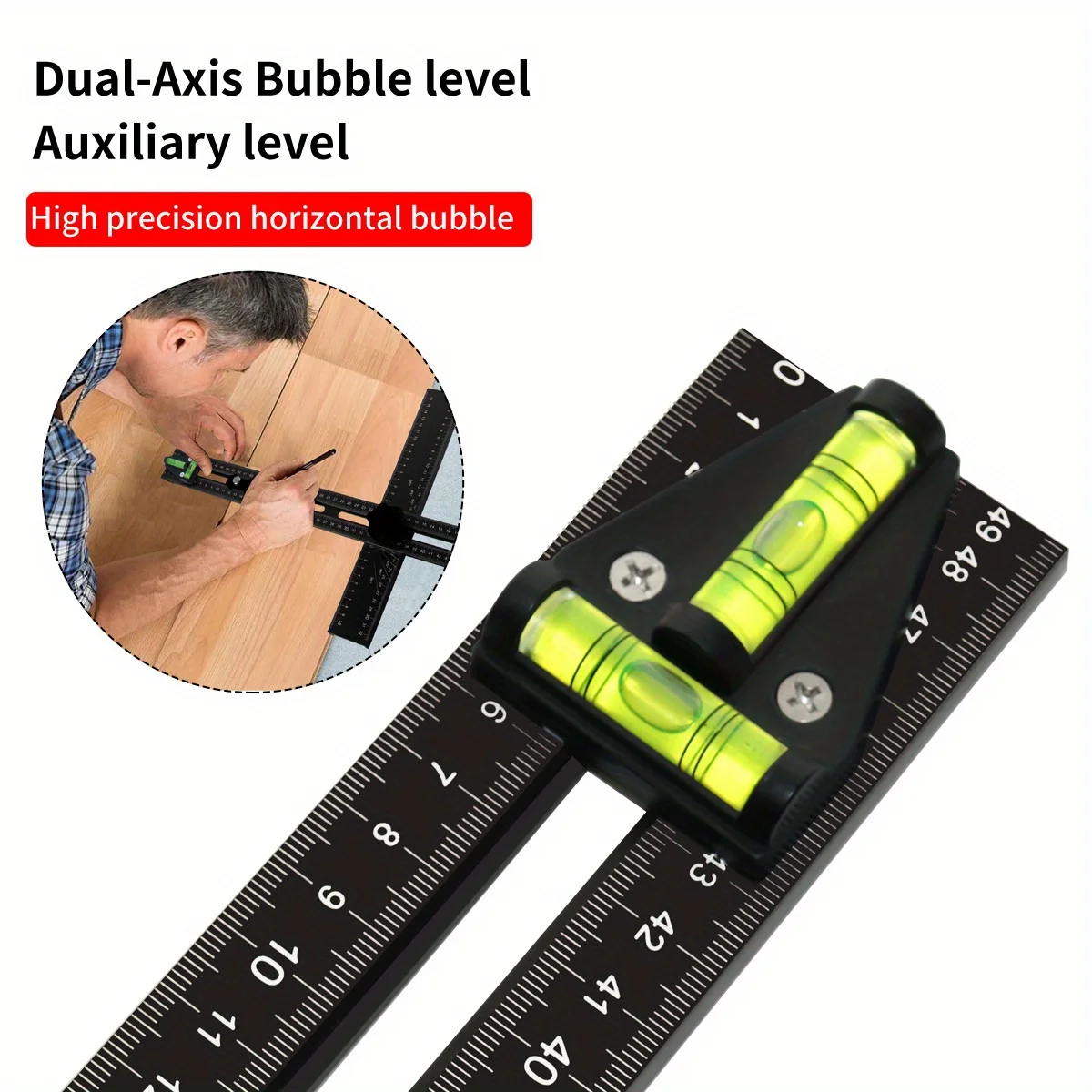 Schrankbeschläge aus Aluminiumlegierung, Lochbohrschablone für Schrank, Schublade, Tür, verstellbares 2-in-1-Bohrpositionierungslineal