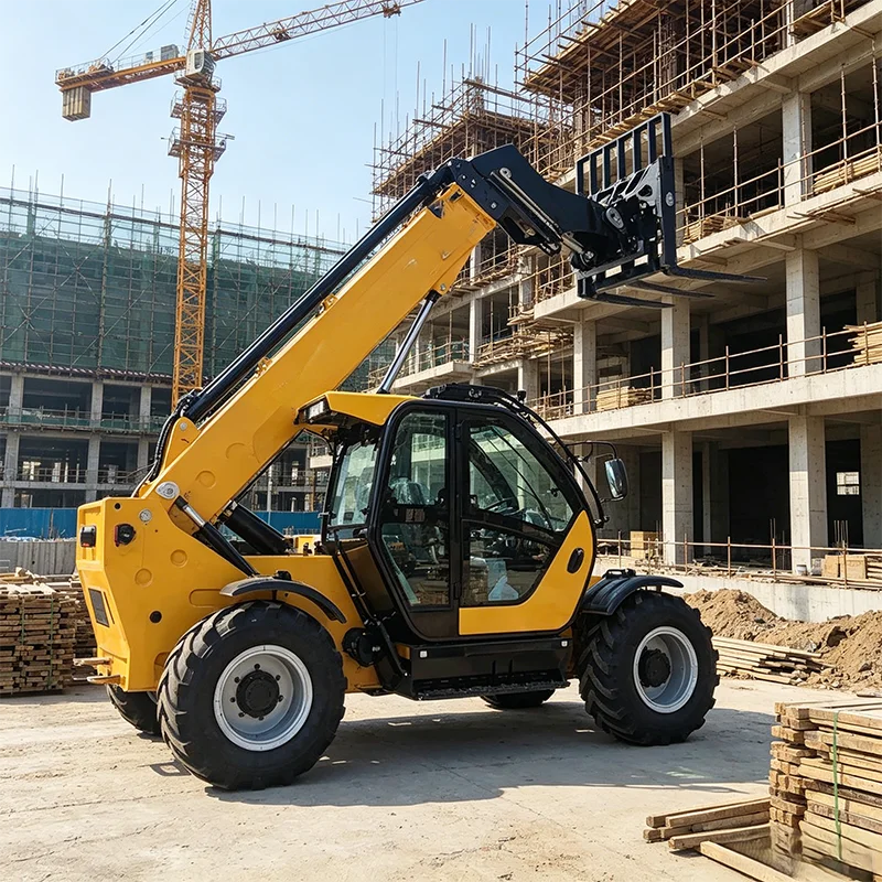 Telehandler with Proportional Joystick and Hydraulic Boom Extension Control