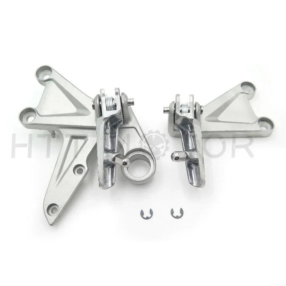 Rider Foot Pegs for Honda CBR1000RR 2008-2011 Silver Front Brackets Aftermarket Motorcycle Parts