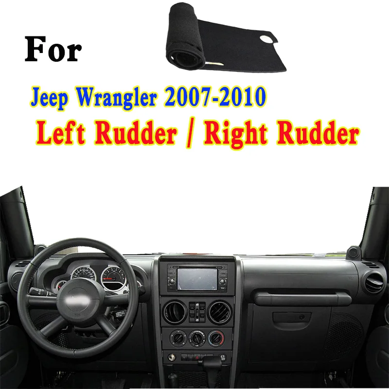 

For Jeep Wrangler II Mk2 TJ 2007-2010 Car-Styling Dashmat Dashboard Cover Instrument Panel Insulation Sunscreen Protective Pad