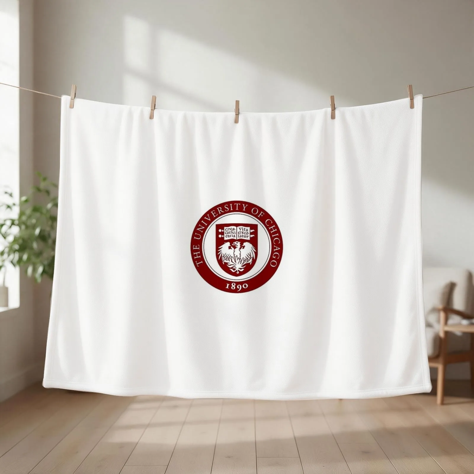 University of Chicago Throw Blanket couch cozy soft plush fuzzy picnic outdoor blanket