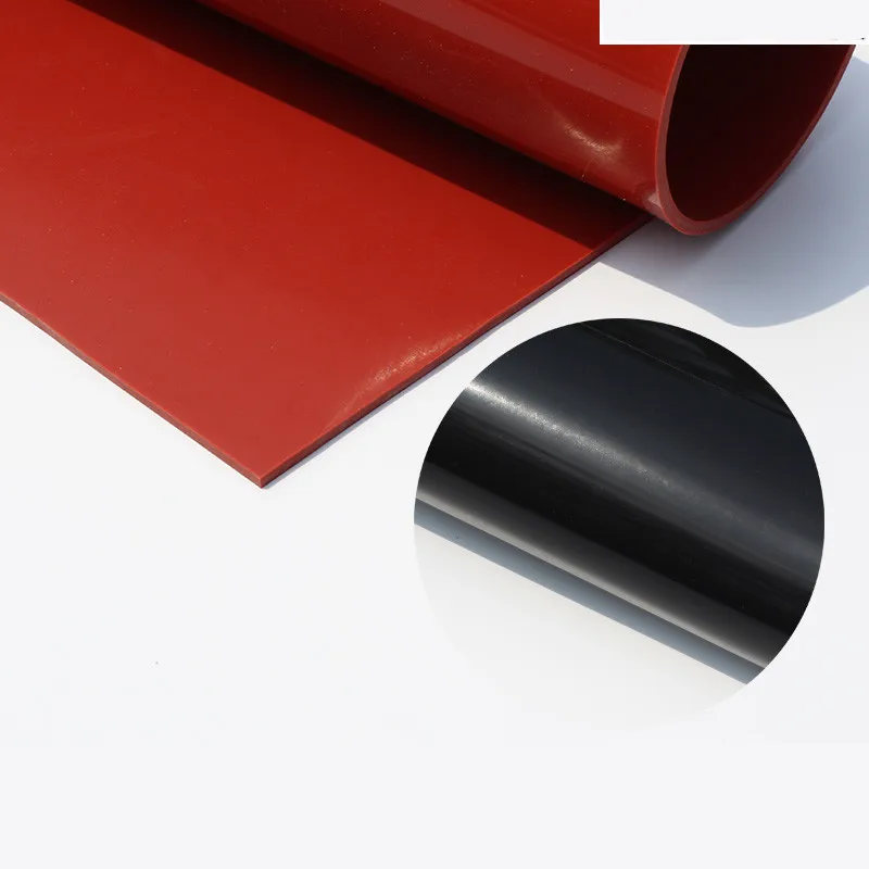 500X500mm 1.5mm 2mm 3mm Black Silicone Sheet Rubber Matt Silicone Sheeting for Heat Resistance Red/Black Silicone Rubber Sheet