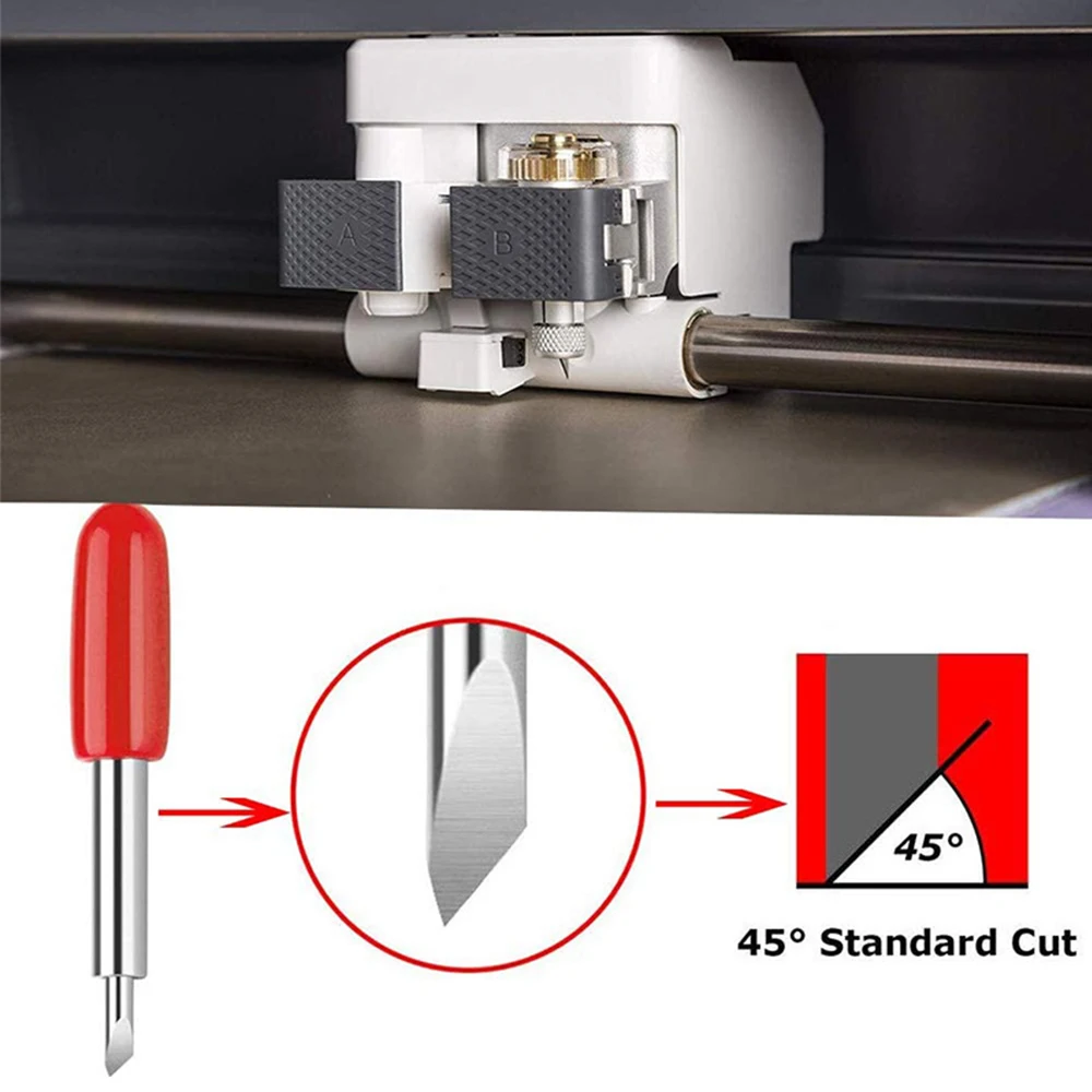 30/45/60 Degrees 50PCS Cutter Blades For Power Tools Cutting Plotter Replacement Blades For Roland Plotter Blade Knife