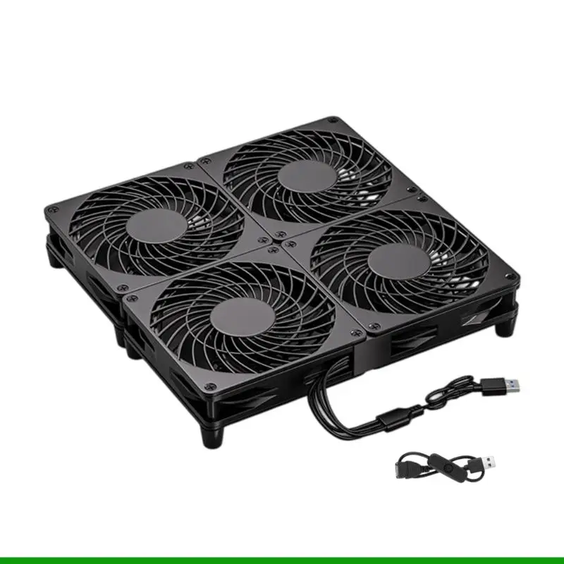 U55C Multi Purpose USB 12Cm Fan With Anti Vibration Feet Suitable For Computer And Electronic Devices