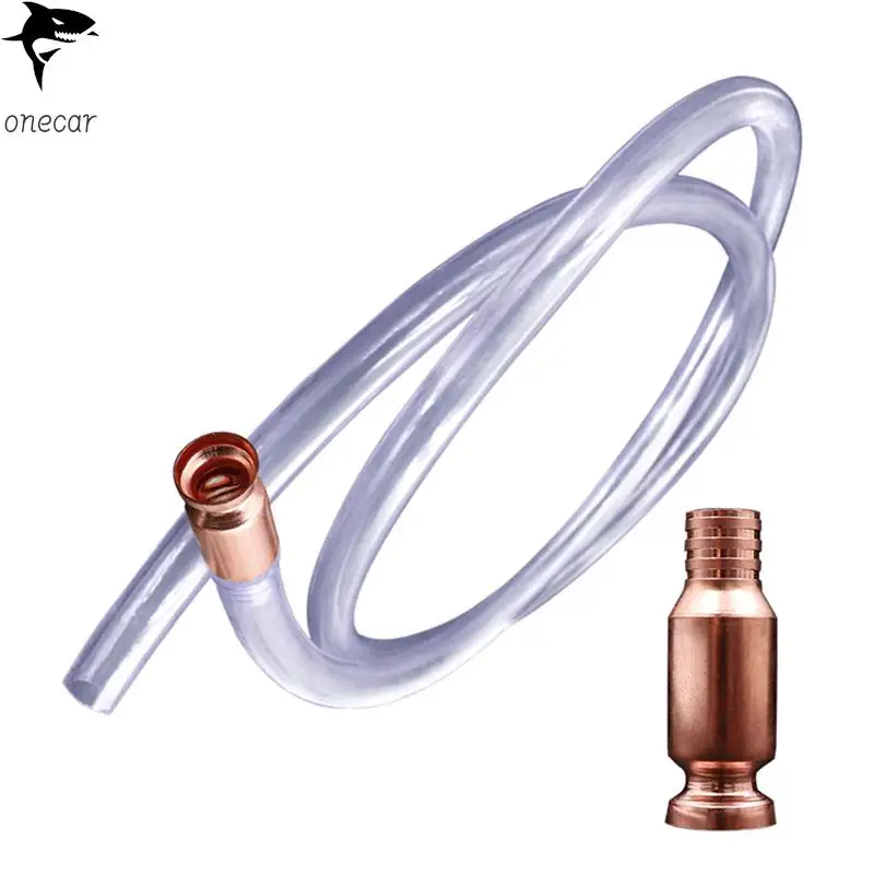 

Red Copper Siphon Refueling Gas Siphon Pump Gasoline Fuel Water Shaker Siphon Safety Self Priming Hose Flexible Siphon Connector