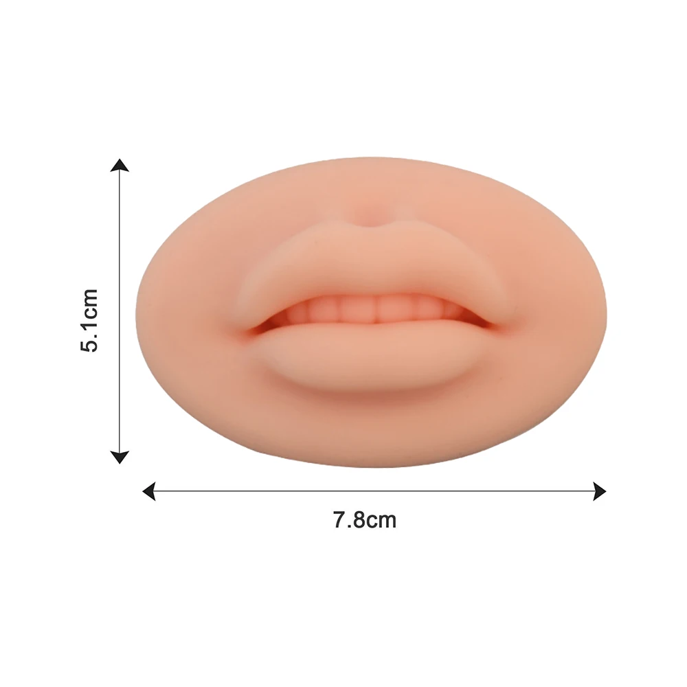 50pcs 5D Latex Lip Tattoo Practice Skin Silicone Blushing Training Pad PMU Accessories