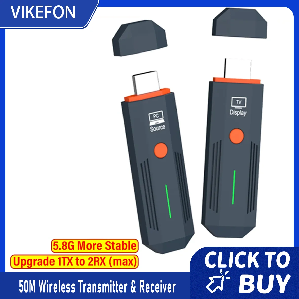 

Беспроводной HDMI-совместимый передатчик и приемник 50M 1080P для передачи видео, подходит для камер, ноутбуков и телевизоров