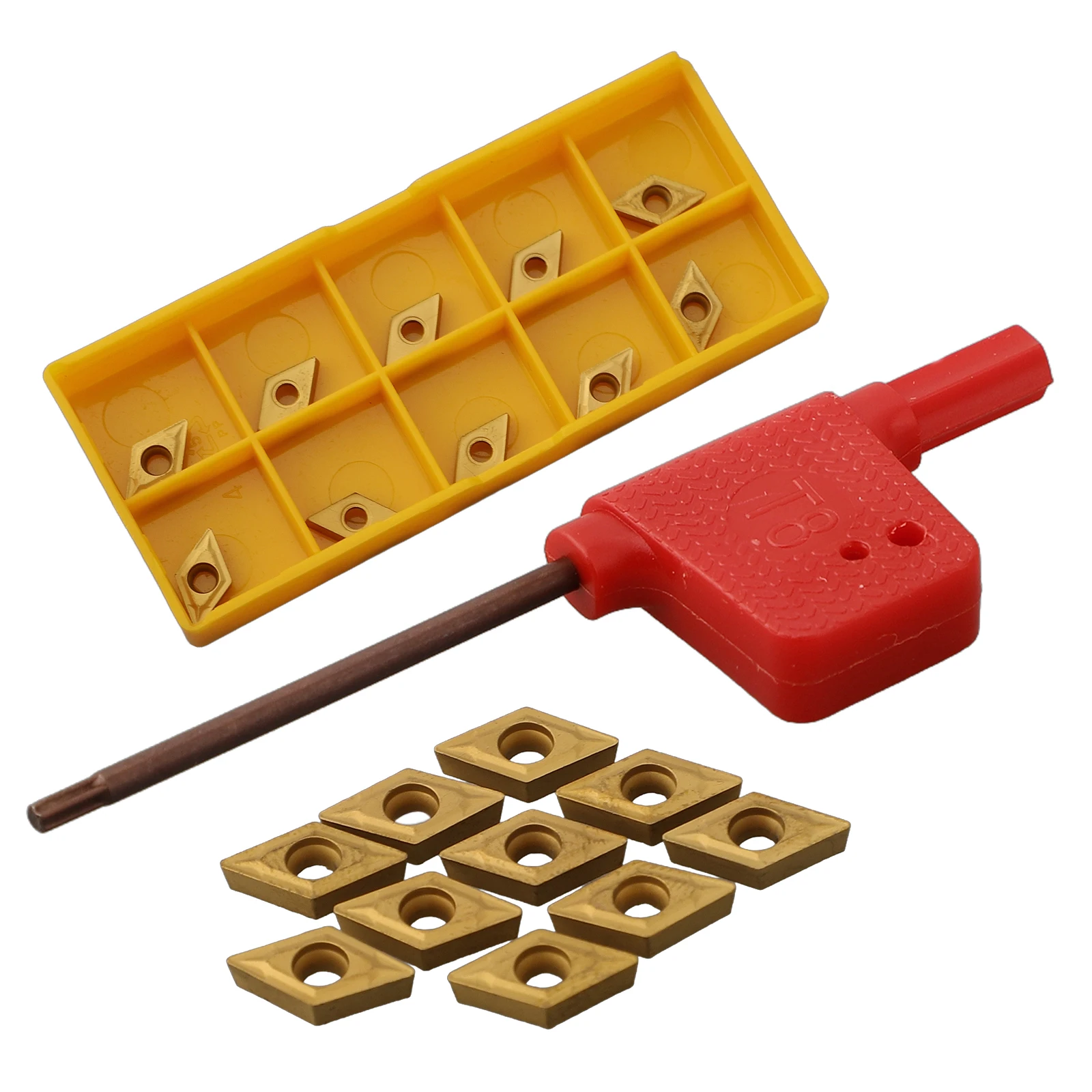 10pcs DCMT070204 US735 DCMT21.51 Carbide Inserts For Lathe Turning Tools For Semi Finishing Steel Processing