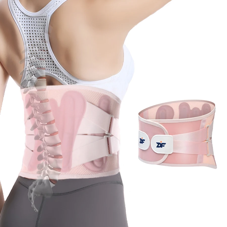 Back Brace for Lower Back Pain,Adjustable Knitted Belt,Breathable Mesh Design with Lumbar Pad For Herniated Disc,Sciatica