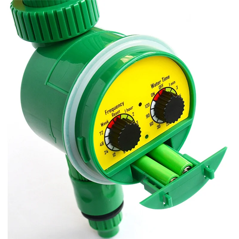 AT02-Green Outdoor Plastic Garden Electronic Automatic Watering Hose Irrigation Timer Faucet Water Hose