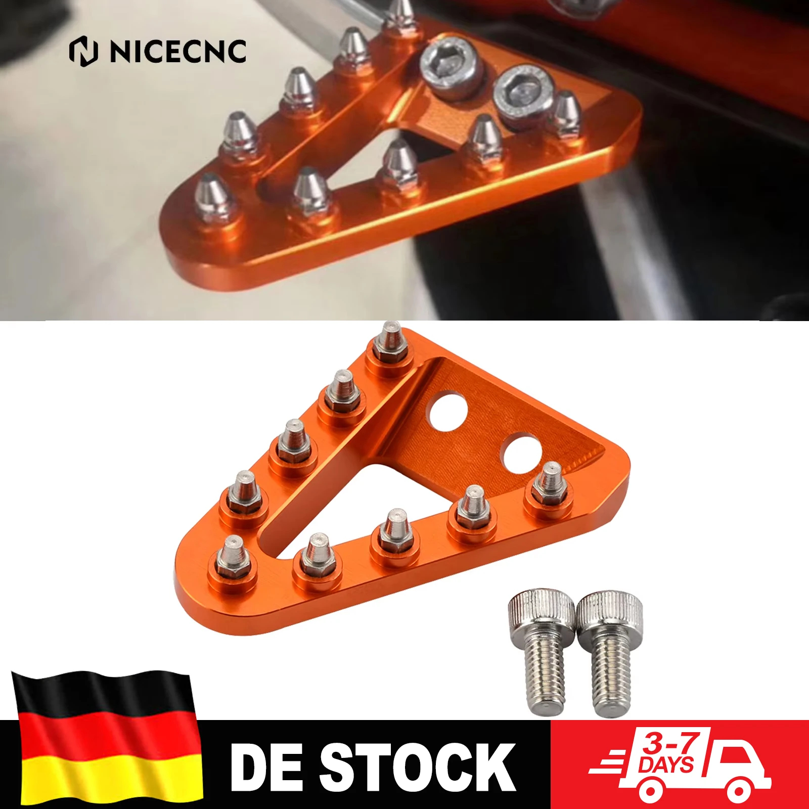 Leva del Pedale del Freno Posteriore per KTM EXC 300 2025, Piastra di Protezione per EXC-F 500 TPi, SX-F 450, XC-F 350, XC-W 250 Six Days, XC 150, SX 125 2017-2025