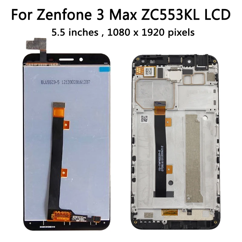 5.5 inch For Asus Zenfone 3 Max ZC553KL X00DDB X00DDA X00DD LCD Display Touch Screen Digitizer Assembly Replacement Repair Parts