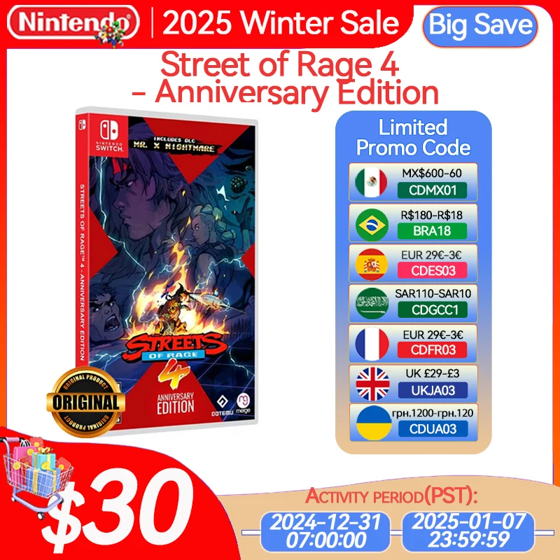 Nintendo Switch Street of Rage 4 - Anniversary Edition Game Deals Physical for Nintendo Switch OLED Switch Lite Switch Game Card