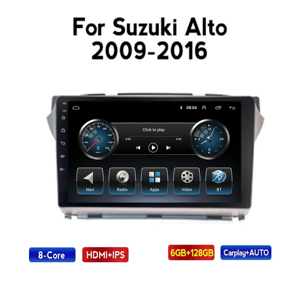 2 Din Android 13 Car Stereo Radio DVD GPS Multimedia Video Player 5G WiFi Camera DSP Carplay For Suzuki alto 2009 -16 - 2035