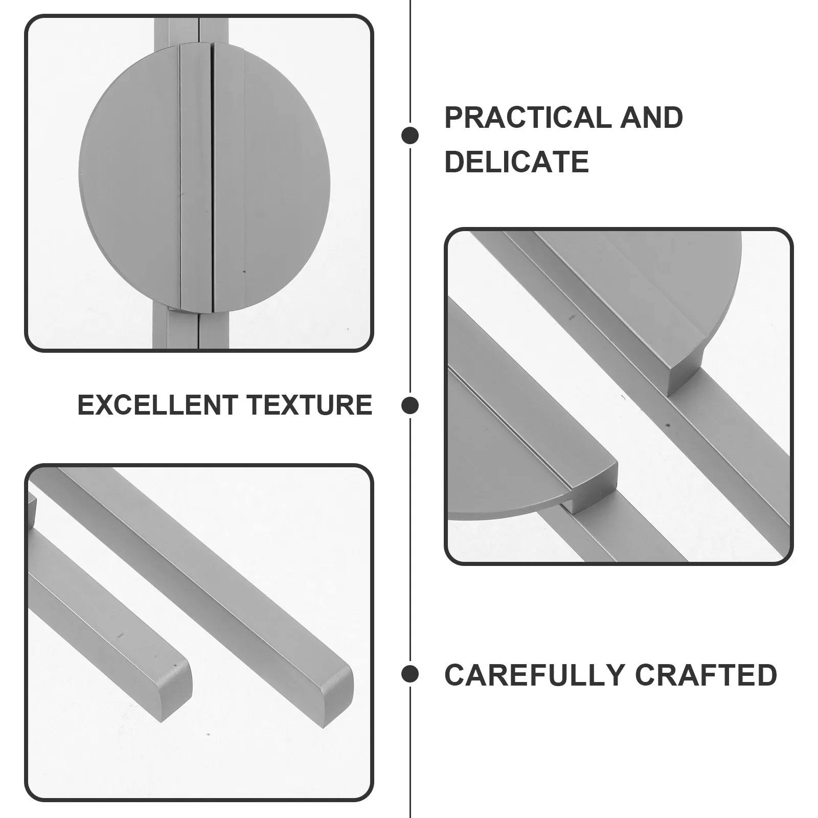 2Pcs Half Moon Drawer Pulls Aluminum Alloy Cabinet Handles Time Saving Easy Install for Modern Traditional Kitchen Bathroom