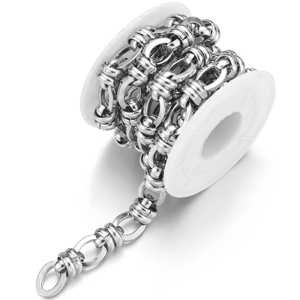 1 Meter Fashion Stainless Steel Square Wire Chains DIY Hip Hop Necklaces Findings Bracelets Supplies Jewelry Making Accessories