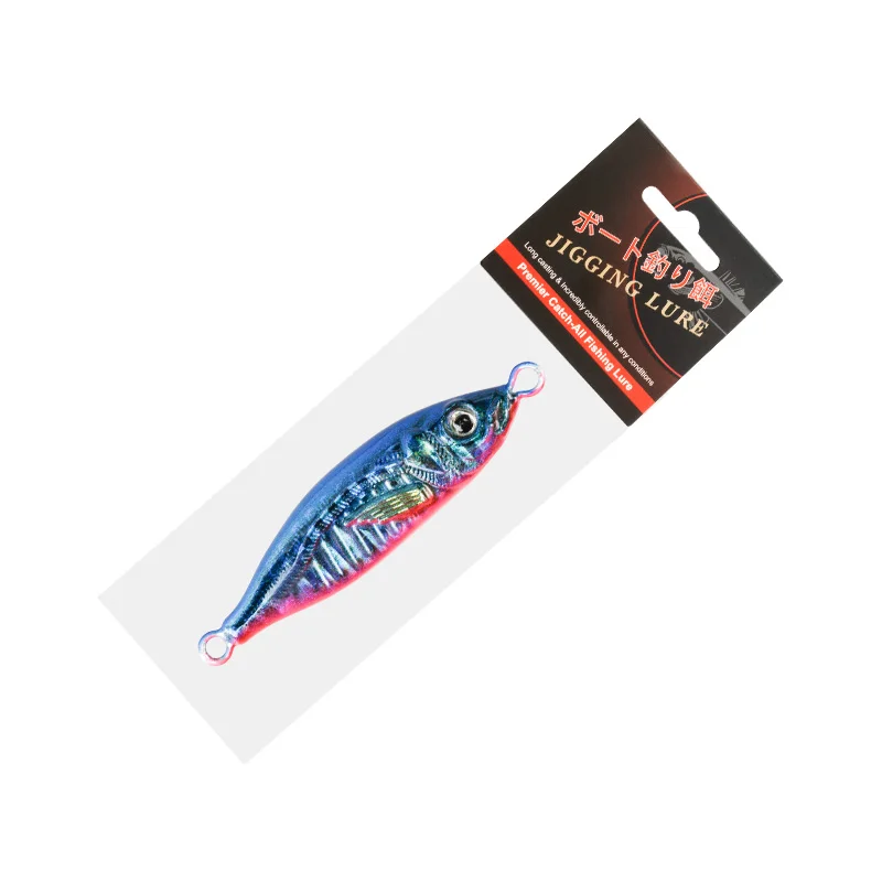 TEASER  J93 30- 100g Sea Fishing Slow Jig Metal Jigging Spoon 3D Print Laser Artificial Bait Jig Lures Super Hard Fishing Lure view 6