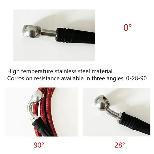 M10 10X1Automotive Hydraulic Brake Pipe Steel Wire Braided Brake Steel Throat Clutch Oil Pipe Inches Offroad Suspension Lift Kit - Image 2