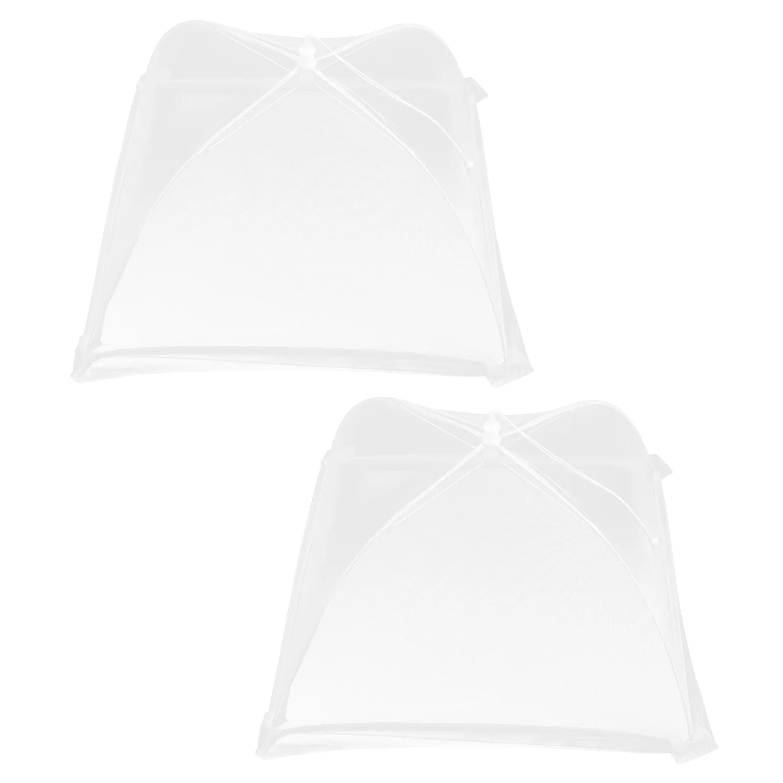 

2pcs Reusable Cover Mesh Protective Foldable Food Tent Dome White Outside Foldable Meal Tent Hygienic Kitchen Gadgets