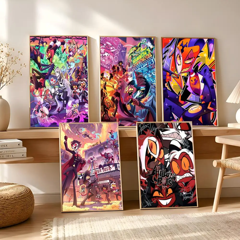 Anime H-Helluva Boss Poster Wall Art Residue-Free poster for Birthdays Mural Home Decor Music Lover Gift