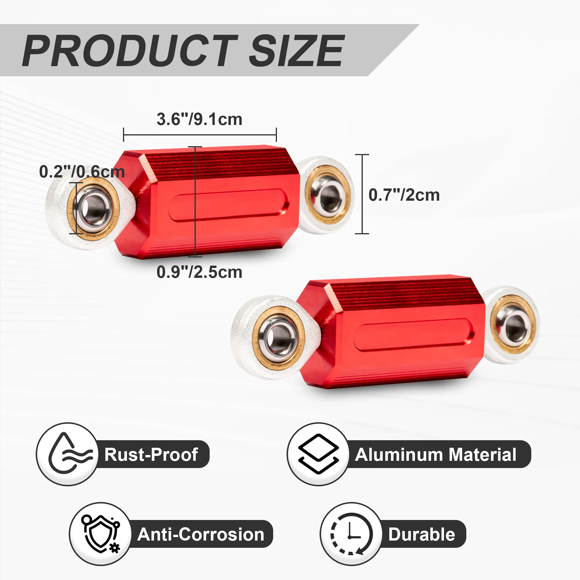 

Red External Connecting Rod Heim Joint Set 6mm Motorcycle Accessories Aluminum Sway Bar End Links for Can-Am Ryker All Modles