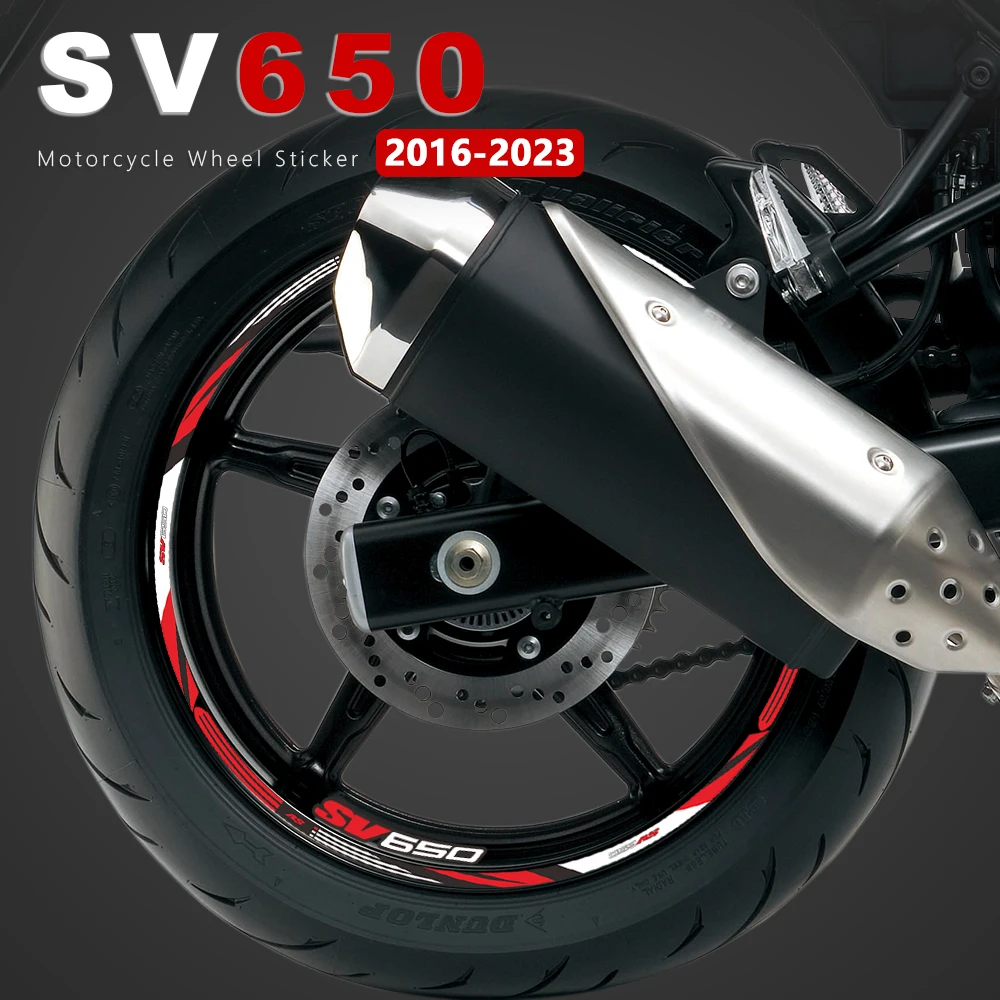 

Наклейка на колесо мотоцикла 17 дюймов, лента для обода для Suzuki SV 650 SV650, аксессуары 2016-2023, водонепроницаемые наклейки на колесо