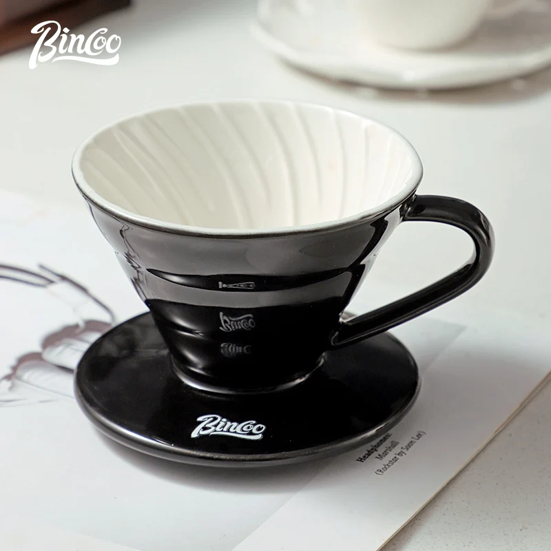 Bincoo hand-brewed coffee cup spiral ceramic filter cup household American filter drip coffee appliance