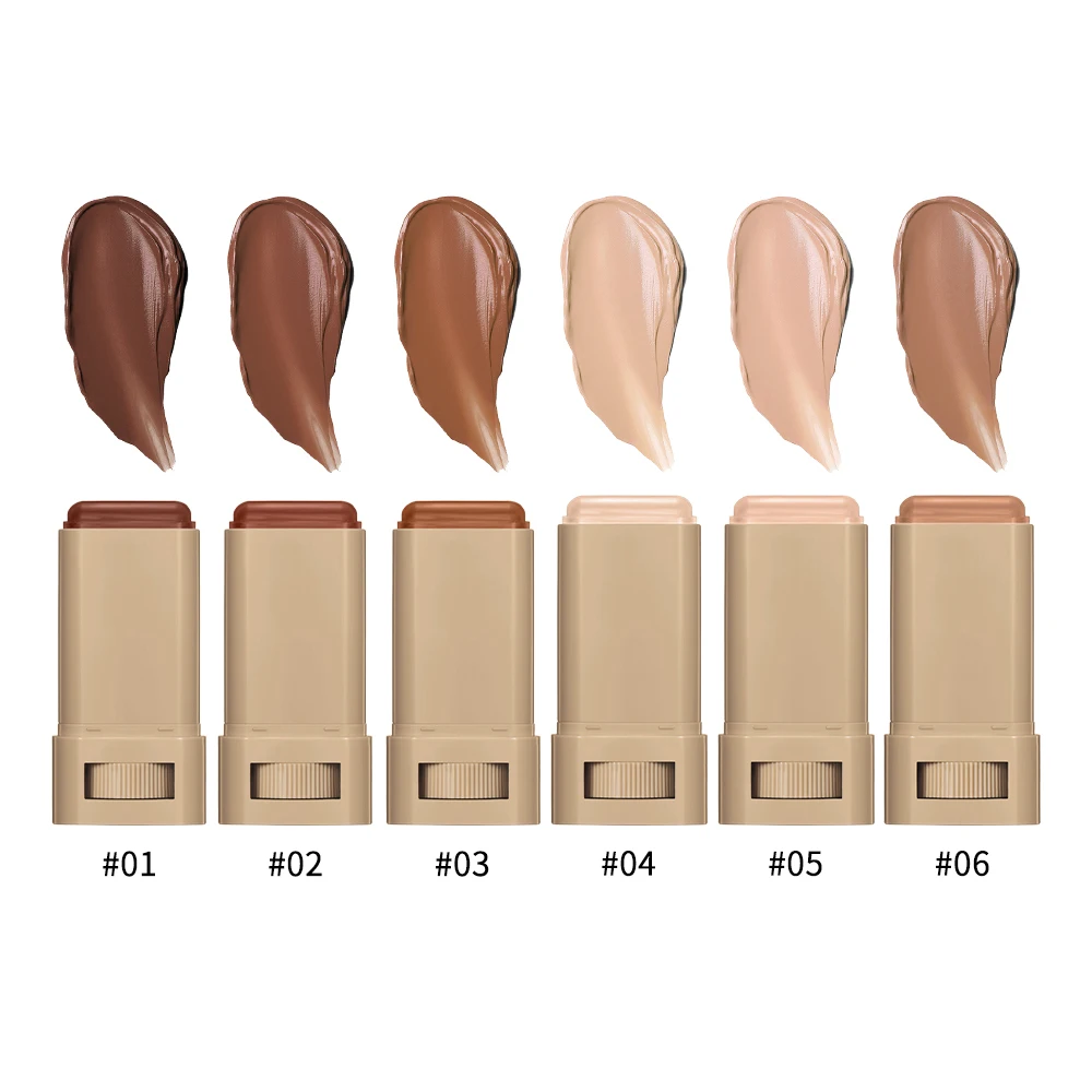 Bâton de teinte pour la peau, imperméable, nourrissant, solide, teinté, fond de teint, baume teinté pour le visage, bâton de Contour du visage, maquillage