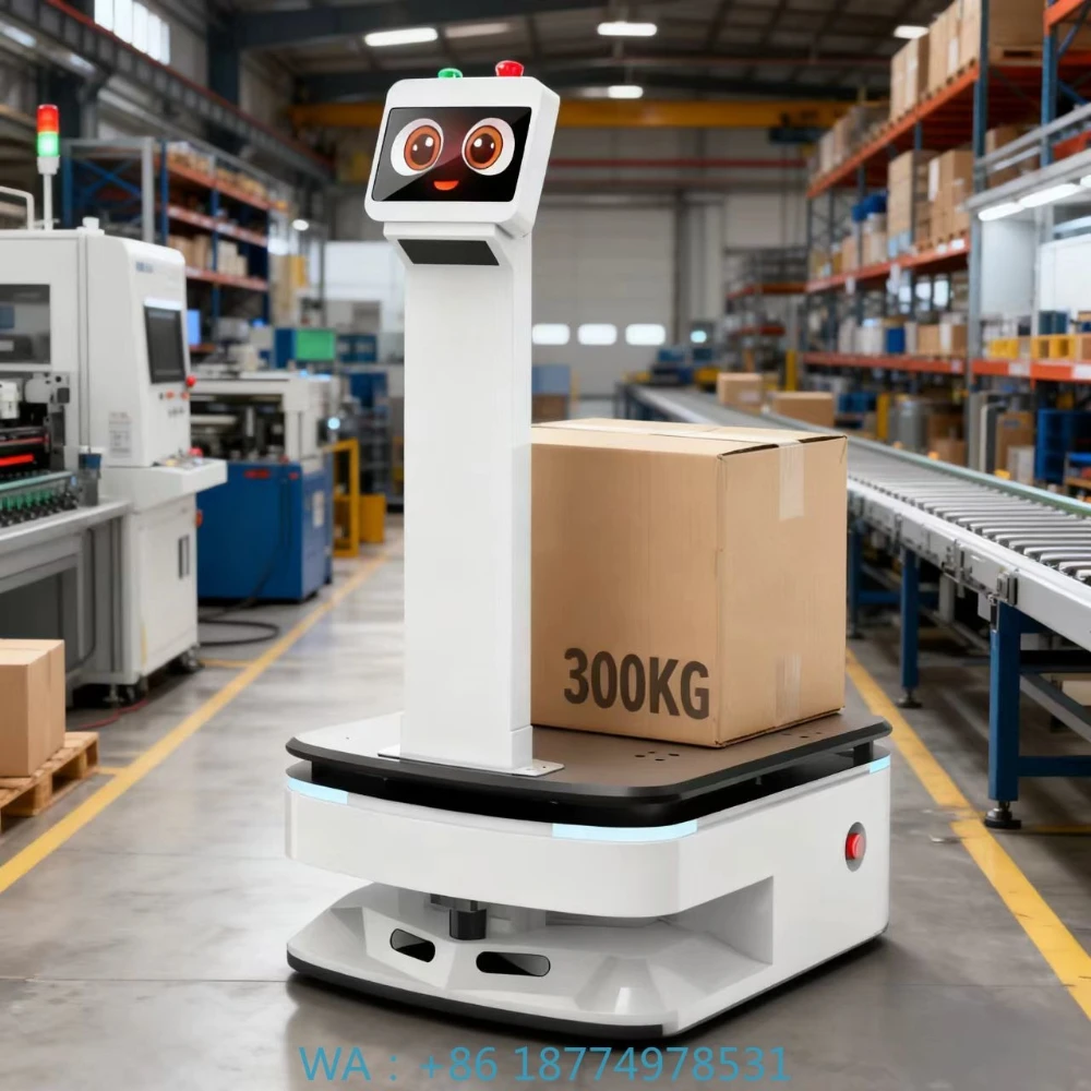 Obstacle Avoidance Agv Robot Warehouse Material Handling Robot Reeman Smart Mobile Amr Robot Chassis 300kg Autonomous
