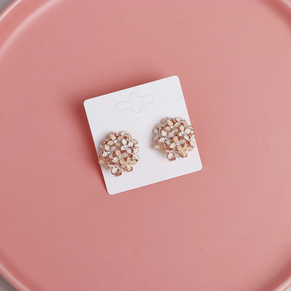 50PCS 5x5cm White Brown Black Hanging Display Cards For Earrings Sets Jewelry Cardboard Small Business Packaging Supplies