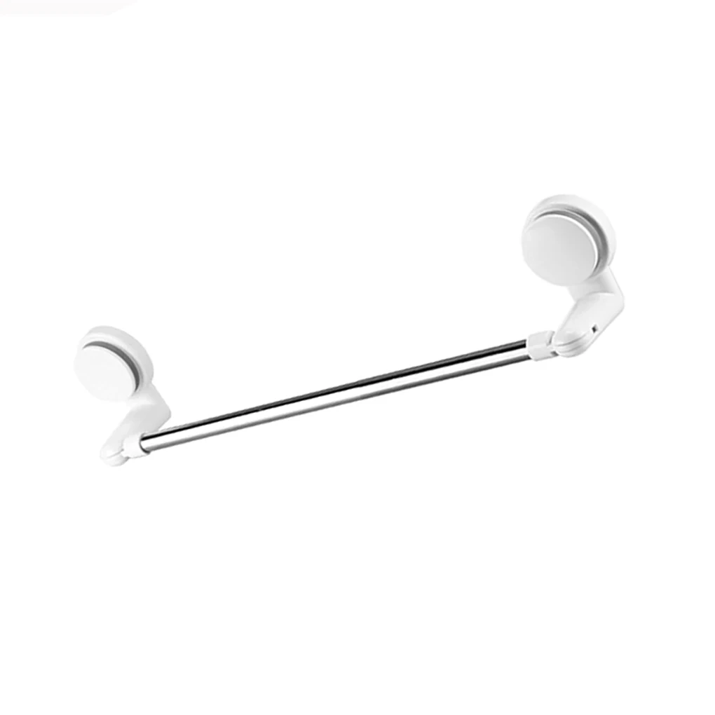 

Suction Cup Towel Bar Adjustable Rustproof Storage Rack Stainless Steel Removable Hand Towel Holder with Bathroom Door