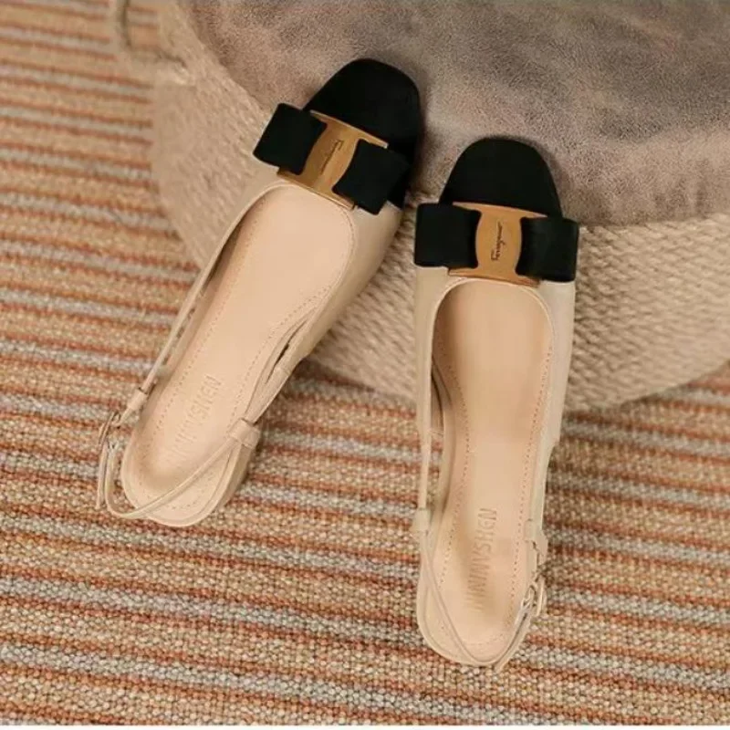 All-match Flat Shoes Women Sandals Non-Slip Soft Leisure Shoes Mixed Colors Comfort Low Heel Femme Thick Bottom Designer Shoes