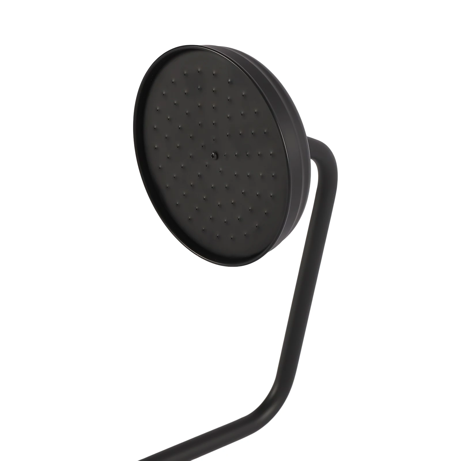 Matte Black Exposed Shower Faucet Set, Rain Shower with Handheld Spray, Double Knobs Handle Dual Function Shower Fixture