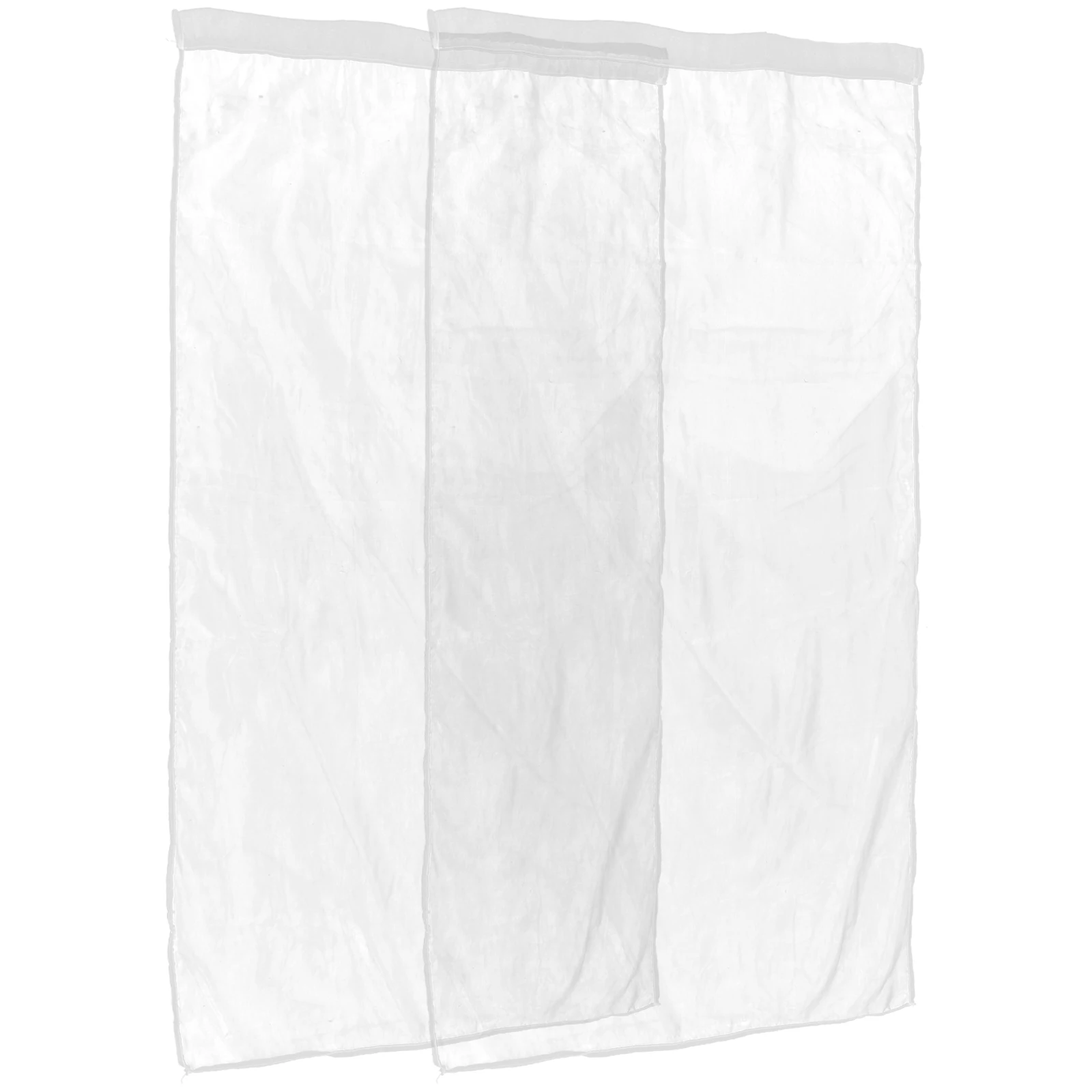 

2pcs White Polyester Sheer Curtains Window Screen For Bedroom Living Room Light Filtering Easy Clean Home Decorative Curtain