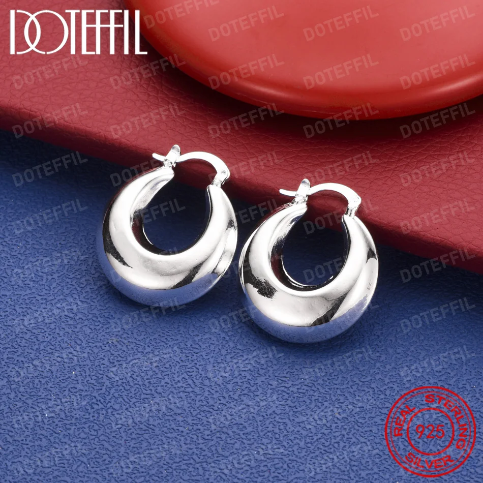 925 Sterling Silber Zarte Runde Tropfenohrringe für Damen, Modisches Hochzeitsgeschenk Schmuckzubehör
