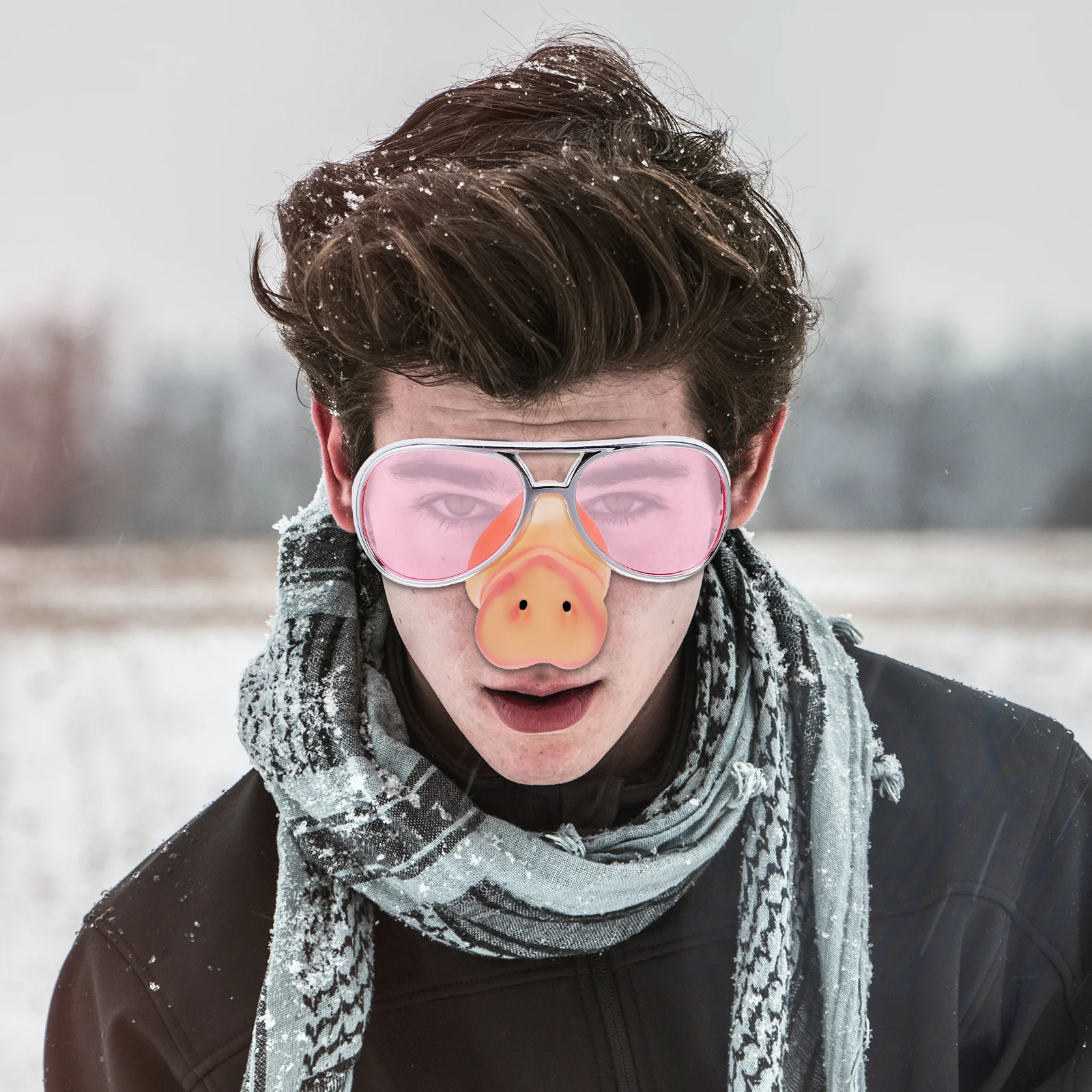 豚鼻メガネ 面白いサングラス ハロウィン仮装パーティー スカルマスク小道具 耐久性 色褪せない 大人用 子供用 ギフト 家族向け