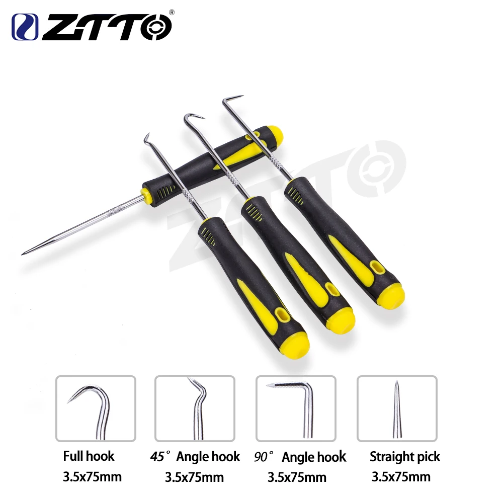 ZTTO 4pcs Precision Pick and Hook Set Car Auto Bicycle Oil Seal Screwdrivers Set O-Ring Seal Gasket Puller Remover Pick Hooks