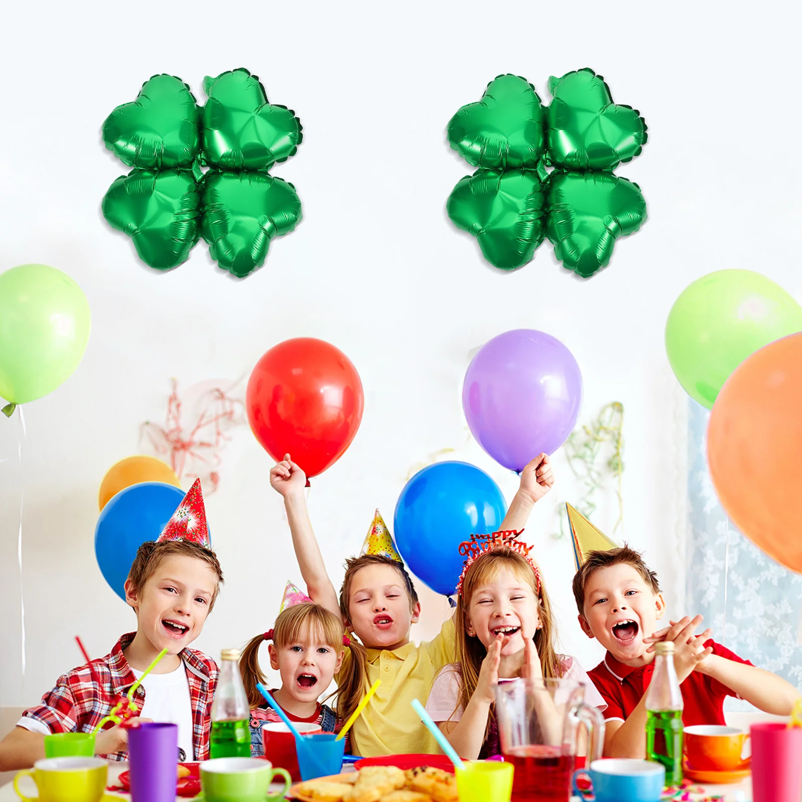 

50 Pcs Party Decoration Balloon Foil Balloons Decorative Shamrock Birthday Number