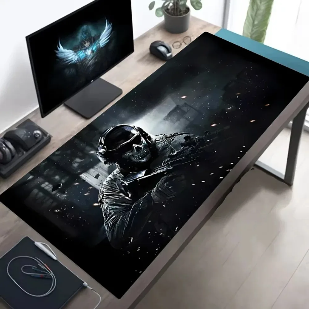 Large Mouse Pad Tactical Soldier Design Non-Slip desk pad gaming accessories Stitched Edges for Home and game for gamer