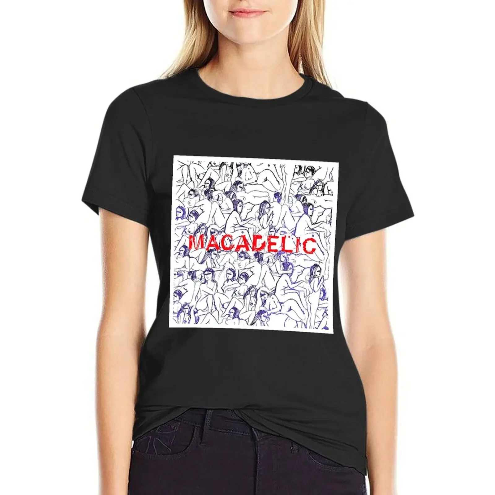 

Macadelic album cover - T-Shirt female plain sublime Short sleeve tee t-shirt dress for Women plus size
