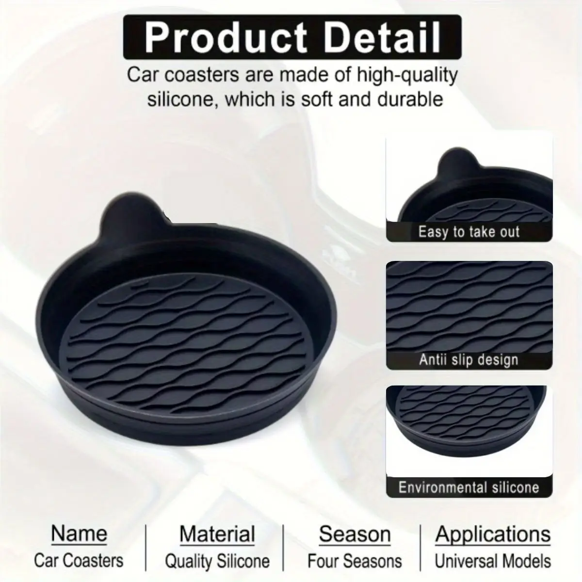 4 قطعة حامل الكأس سيارة كوستر حامل الكأس السيليكون إدراج العالمي عدم الانزلاق حامل الكأس اكسسوارات السيارات الداخلية #4